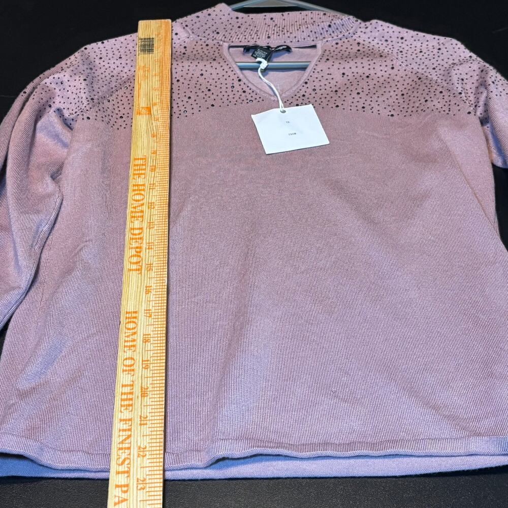 NWT Cable & Gauge Embellished Sweater Women’s Small Mauve Long Sleeve Mock Neck - Picture 4 of 6